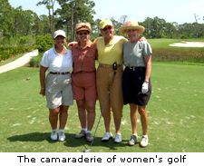 The camaraderie of women's golf