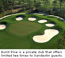 Burnt Pine is a private club that offers limited tee times to Sandestin guest.